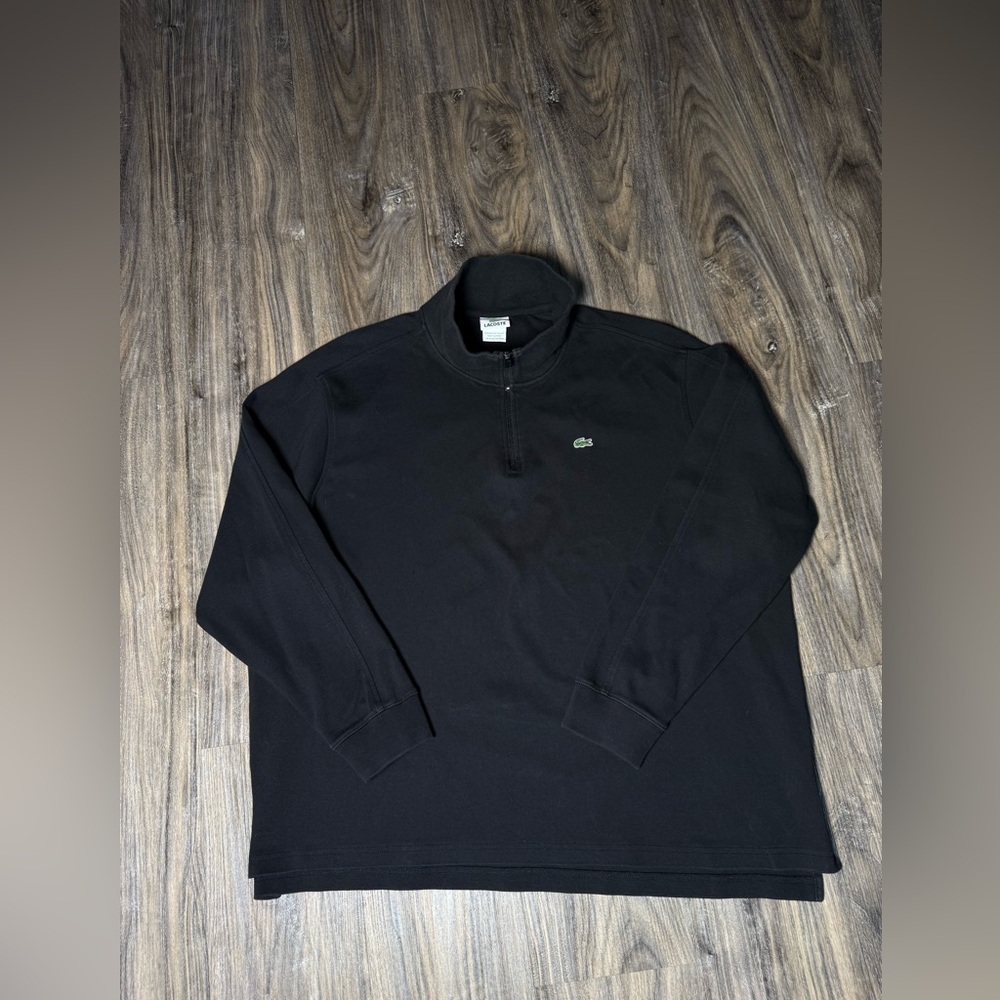 Lacoste Black Zip-Up Sweatshirt